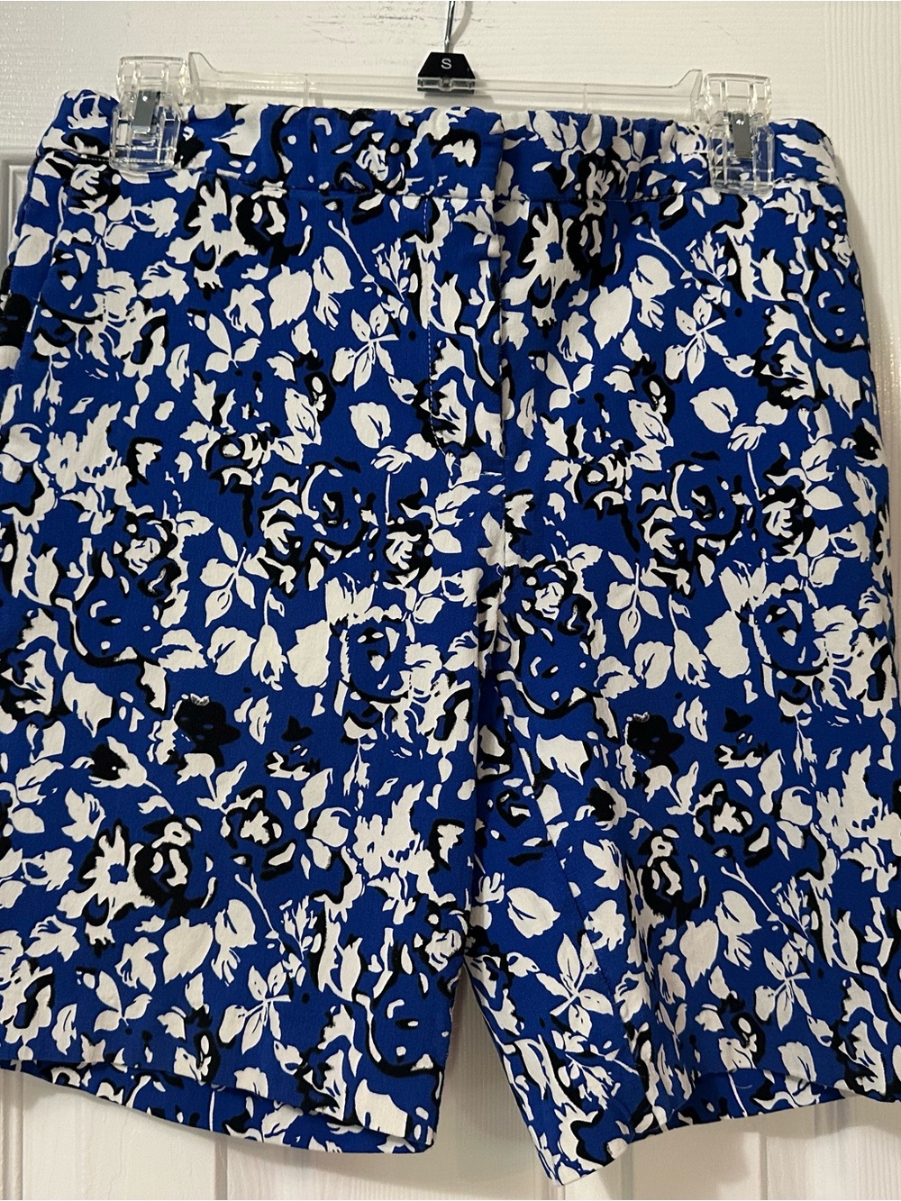 Mario Serrani Blue, White & Black Floral Hybrid Shorts
